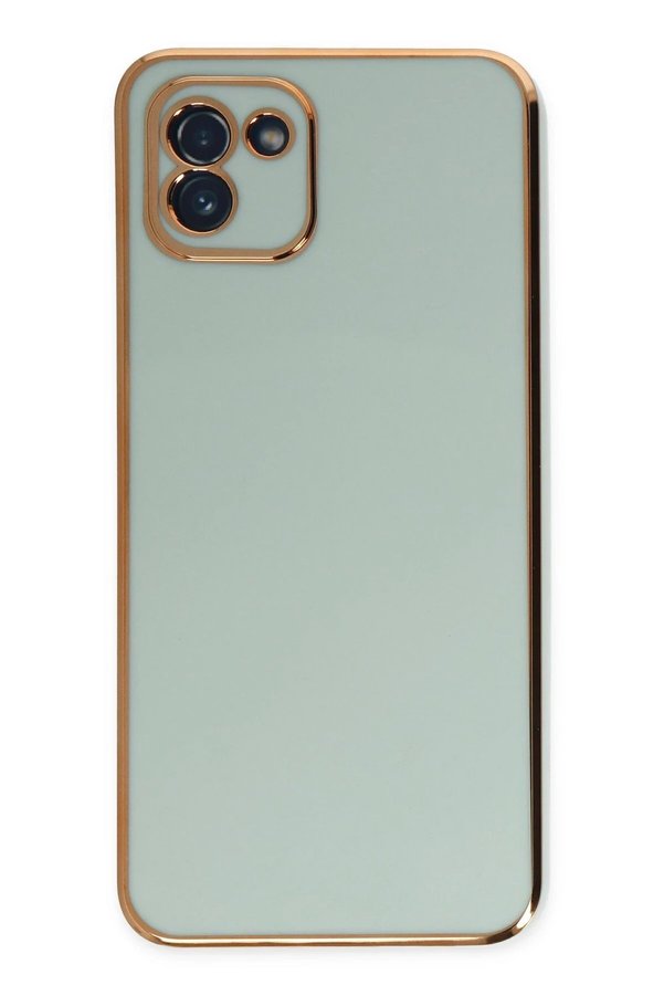Samsung Galaxy A03 Kılıf Volet Si̇li̇kon - Açık Yeşi̇l - Dropx8374-2228