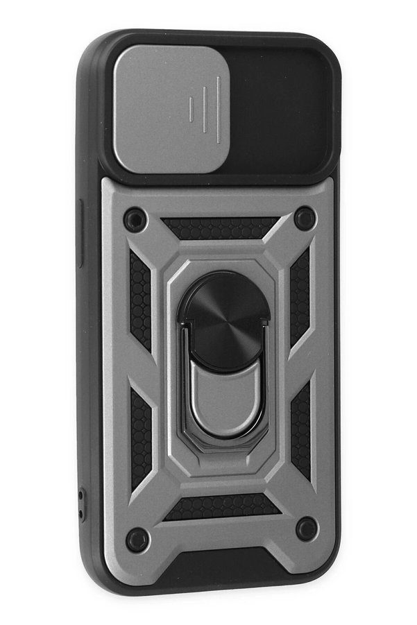 İphone 14 Kılıf Pars Lens Yüzüklü Si̇li̇kon - Gümüş - Dropx8257-7700