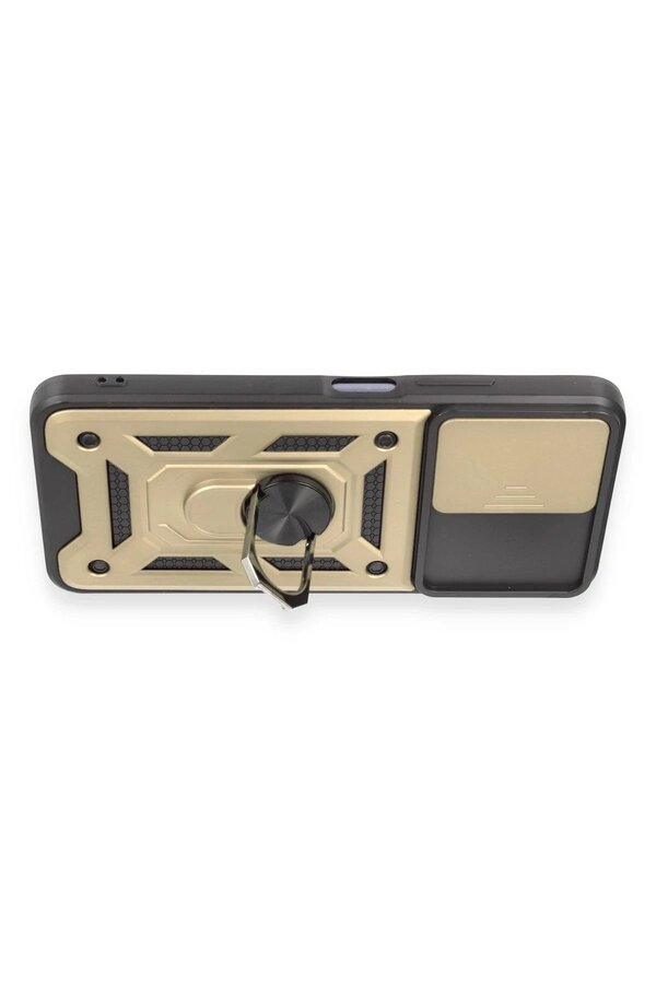 Xi̇aomi̇ Redmi̇ Note 12 5G Kılıf Pars Lens Yüzüklü Si̇li̇kon - Gold - Dropx1996-3331