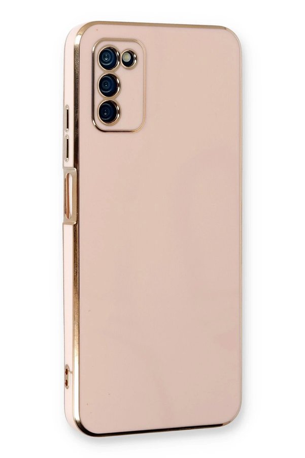 CepteToptan Samsung Galaxy A03S Kılıf Volet Silikon - Pembe - DROPX2211-1355