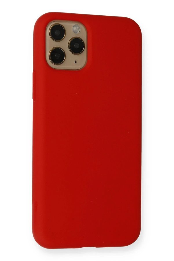 İphone 11 Pro Kılıf Nano İçi̇ Kadi̇fe Si̇li̇kon - Kırmızı - Dropx5042-9187