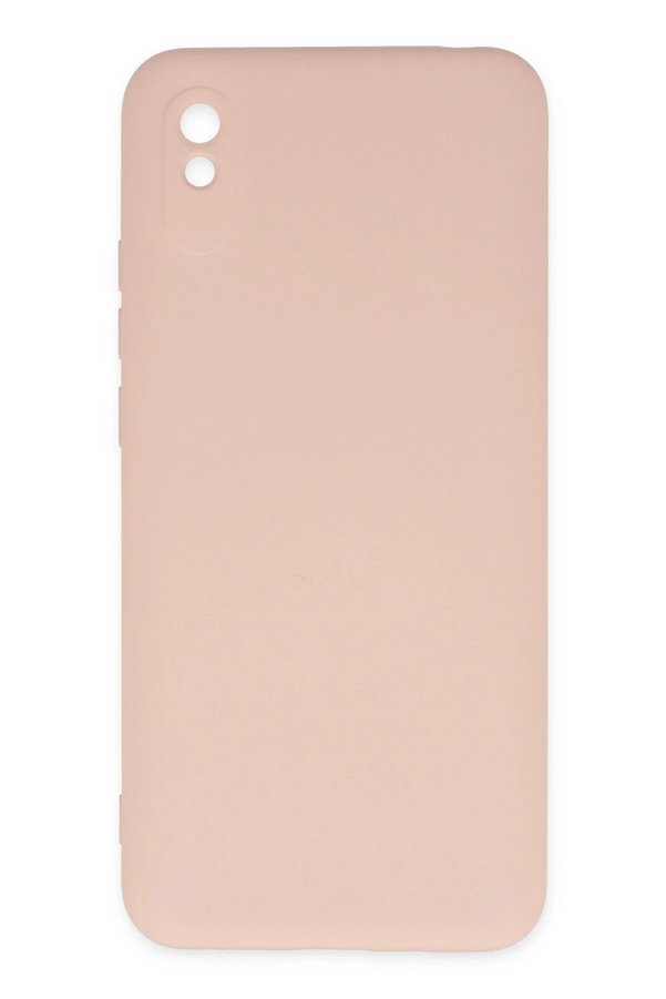 CepteToptan Xiaomi Redmi 9A Kılıf Nano içi Kadife Silikon - Pudra - DROPX8969-9013