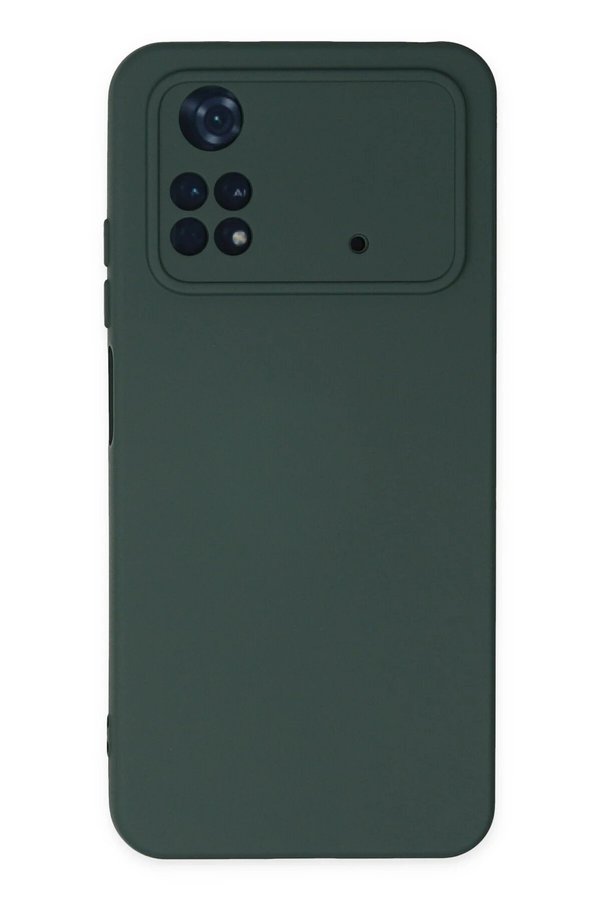 CepteToptan Xiaomi Poco M4 Pro 4G Kılıf Nano içi Kadife Silikon - Koyu Yeşil - DROPX3231-5057