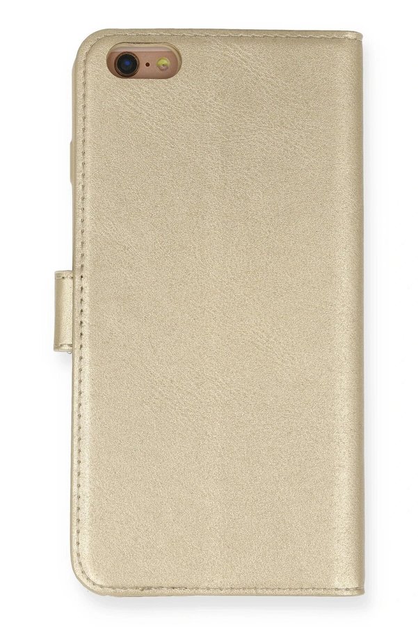 CepteToptan iPhone 6 Plus Kılıf Trend S Plus Kapaklı Kılıf - Gold - DROPX6482-6970
