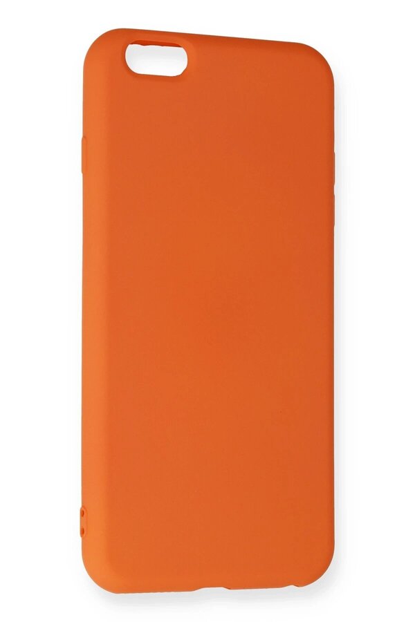 İphone 6 Plus Kılıf Nano İçi̇ Kadi̇fe Si̇li̇kon - Turuncu - Dropx5878-7620