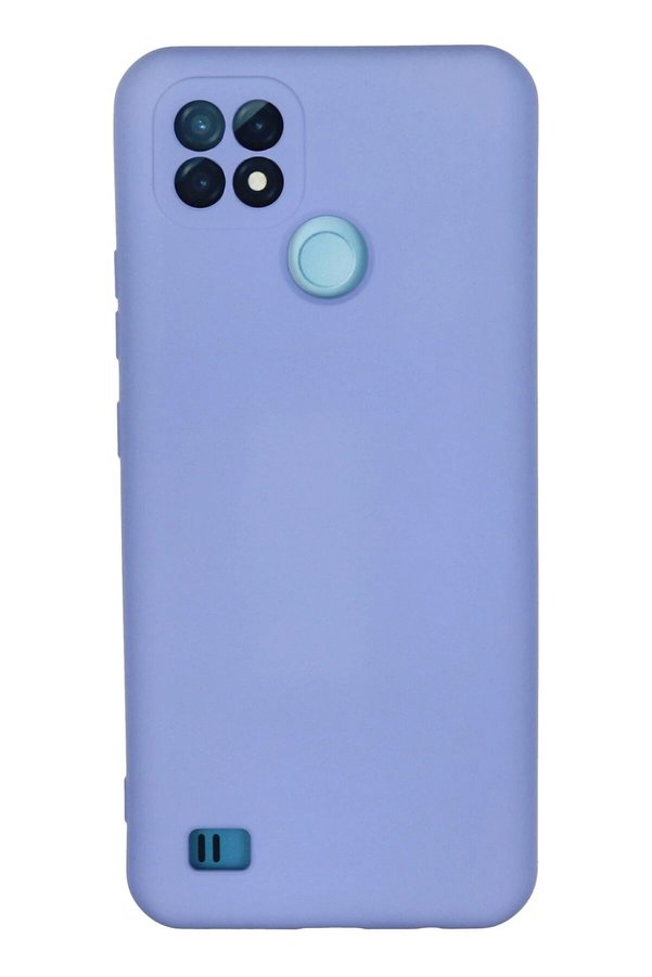 Realme C21 Kılıf Nano İçi̇ Kadi̇fe Si̇li̇kon - Li̇la - Dropx4310-7651