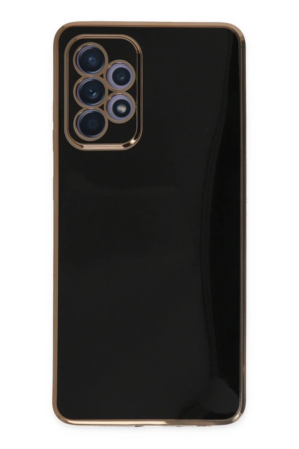 CepteToptan Samsung Galaxy A52 Kılıf Volet Silikon - Siyah - DROPX7666-9747