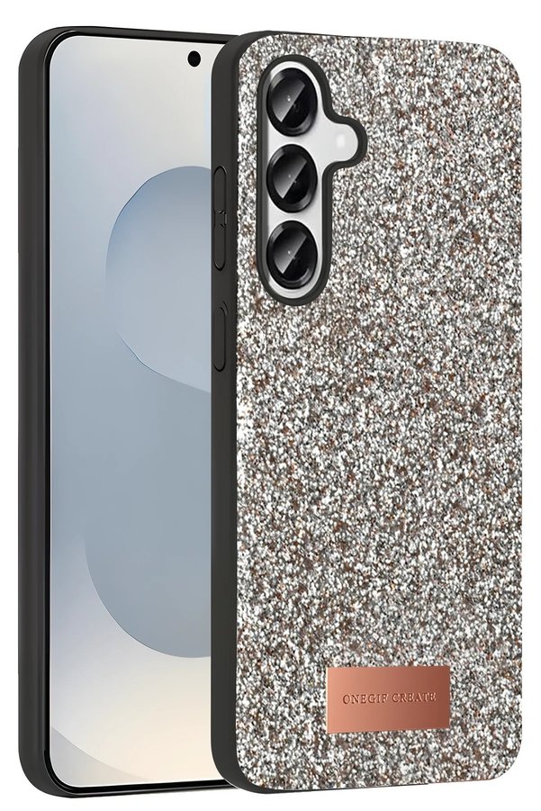 Samsung Galaxy S25 Bri̇ght Si̇mli̇ Kapak - Gold - Dropx4199-1544
