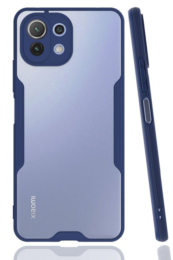 CepteToptan Xiaomi Mİ 11 Lite Kılıf Platin Silikon - Lacivert - DROPX9997-7170