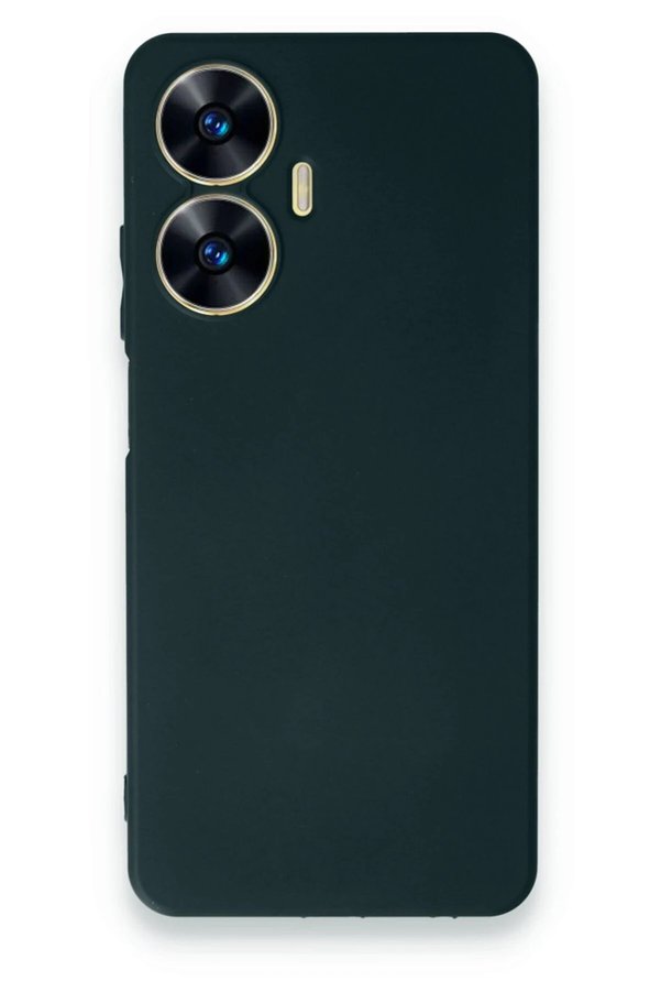 CepteToptan Realme C55 Kılıf First Silikon - Koyu Yeşil - DROPX1812-9467