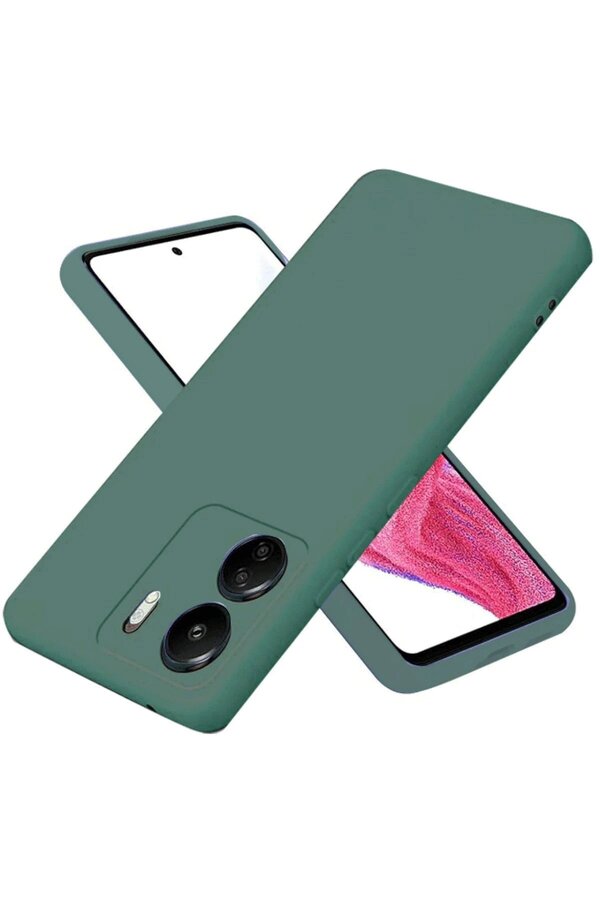 CepteToptan Xiaomi Redmi 13C Kılıf First Silikon - Koyu Yeşil - DROPX4027-3928