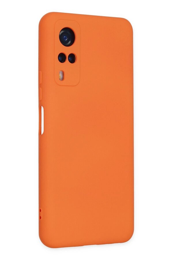Vi̇vo Y53S Kılıf Nano İçi̇ Kadi̇fe Si̇li̇kon - Turuncu - Dropx5109-3170