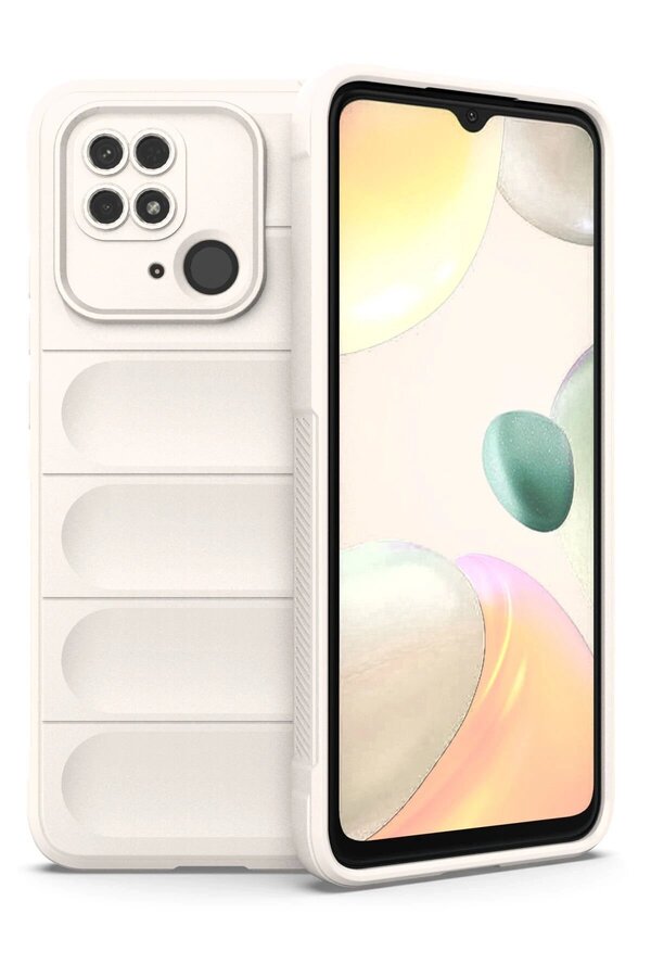 CepteToptan Xiaomi Redmi 10C Kılıf Optimum Silikon - Krem - DROPX7412-9714