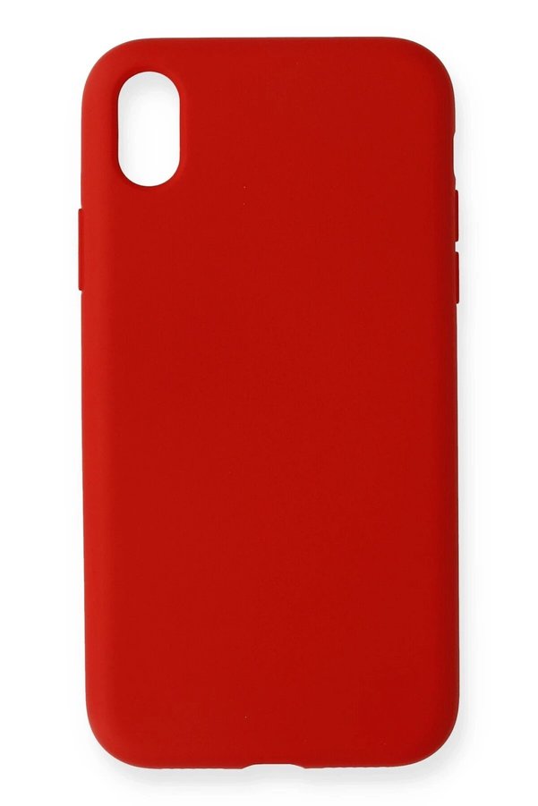 CepteToptan iPhone XR Kılıf Nano içi Kadife Silikon - Kırmızı - DROPX8749-9804