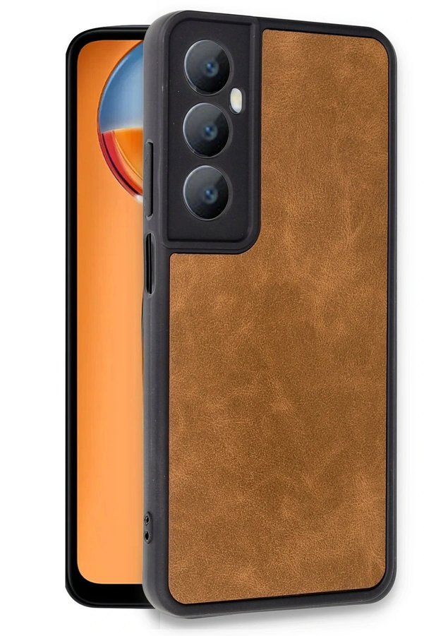 Realme C65 Kılıf Aras Deri̇ Kapak - Taba - Dropx7894-9219