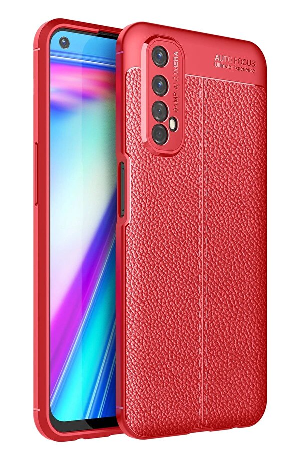 CepteToptan Realme 7 Kılıf Auto Focus Kapak - Kırmızı - DROPX6176-1367