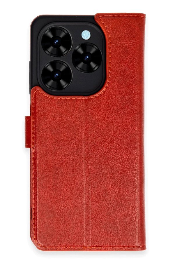 Tecno Spark Go 2024 Kılıf Trend S Plus Kapaklı Kılıf - Kırmızı - Dropx4320-4019