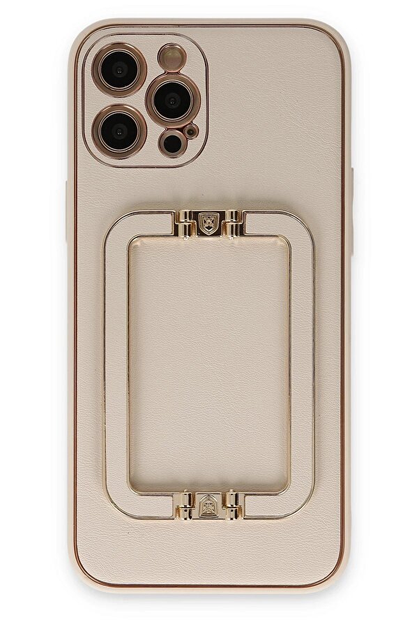 CepteToptan iPhone 12 Pro Kılıf Coco Elit Kapak - Gold - DROPX8114-9628