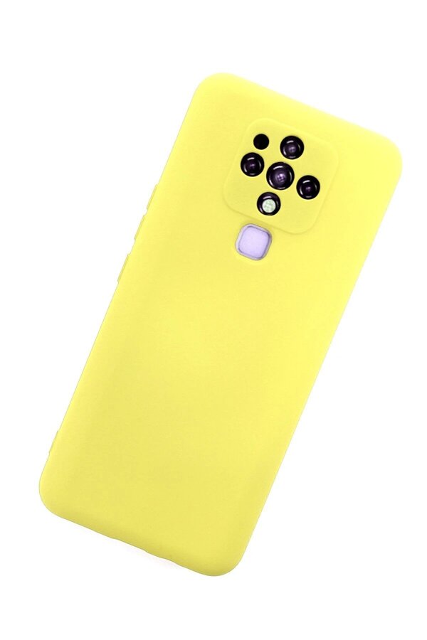 Tecno Camon 16 Kılıf Nano İçi̇ Kadi̇fe Si̇li̇kon - Sarı - Dropx6441-1697