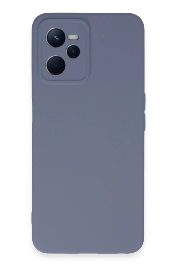 CepteToptan Realme C35 Kılıf Nano içi Kadife Silikon - Gri - DROPX1154-4949