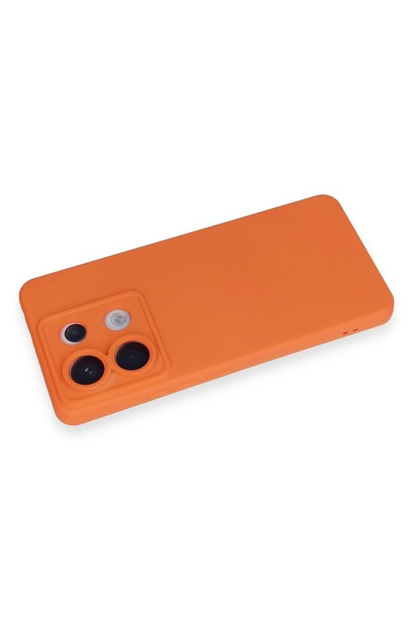 Xi̇aomi̇ Redmi̇ Note 13 Pro 5G Kılıf Nano İçi̇ Kadi̇fe Si̇li̇kon - Turuncu - Dropx8414-9129
