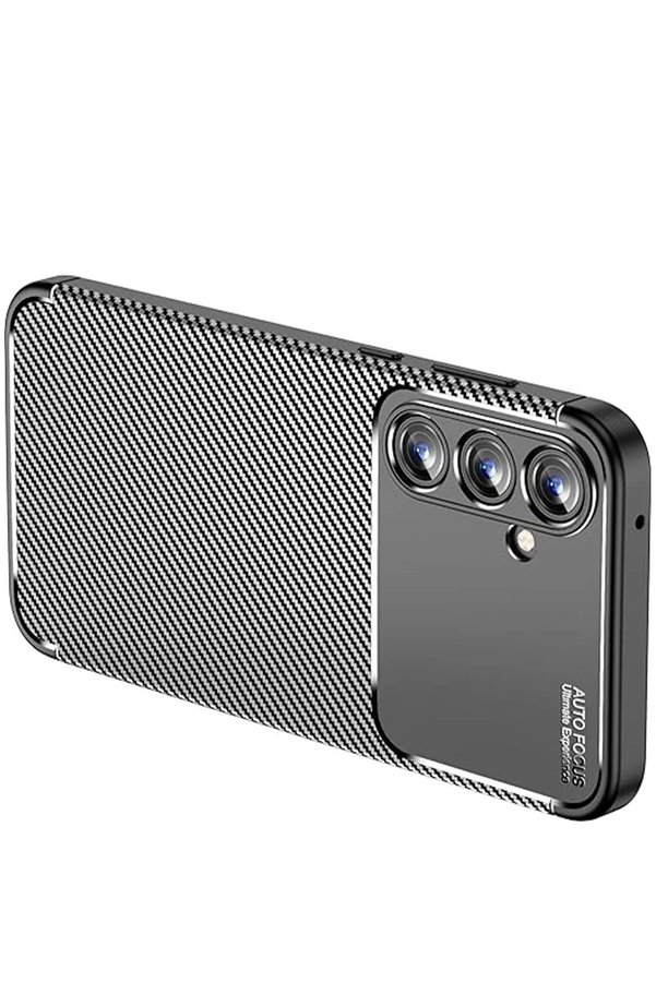 Samsung Galaxy A15 4G Kılıf Auto Focus Karbon Kapak - Si̇yah - Dropx5938-2186