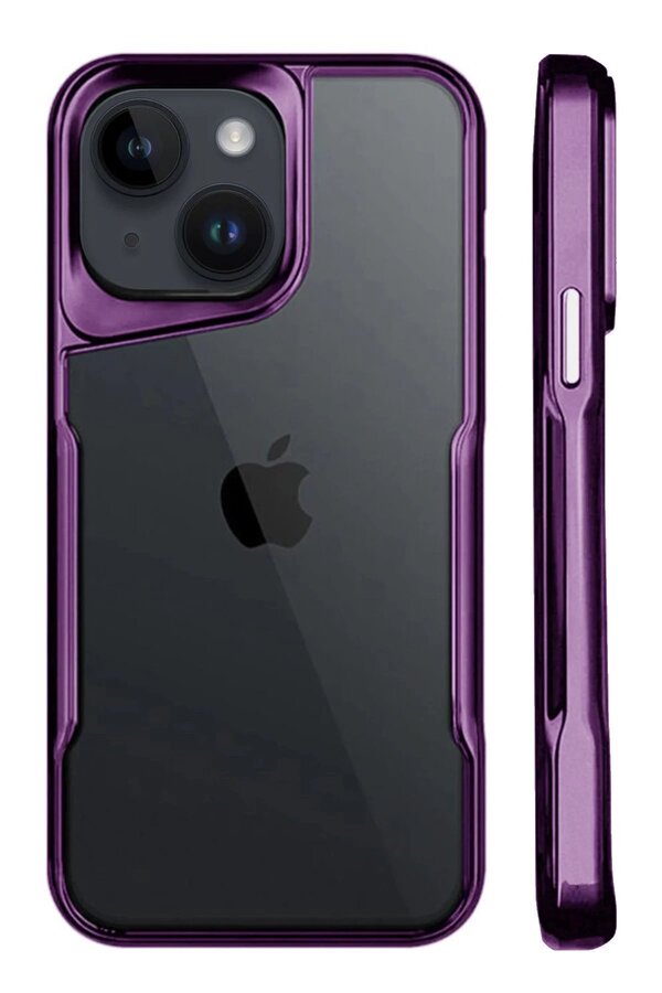 İphone 15 Kılıf Boyi̇ Si̇li̇kon Kapak - Deri̇n Mor - Dropx5002-4894