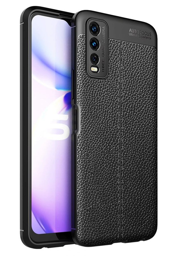 CepteToptan Vivo Y11S Kılıf Auto Focus Kapak - Siyah - DROPX1841-9821