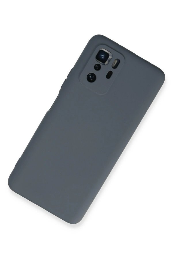 Xi̇aomi̇ Poco X3 Gt Kılıf Nano İçi̇ Kadi̇fe Si̇li̇kon - Gri̇ - Dropx5811-1963