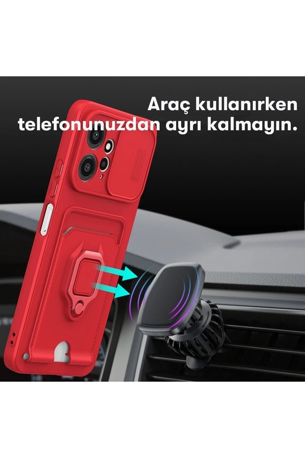 Xi̇aomi̇ Redmi̇ Note 12 4G Kılıf Zuma Kartvi̇zi̇tli̇ Yüzüklü Si̇li̇kon - Pembe - Dropx4657-7486