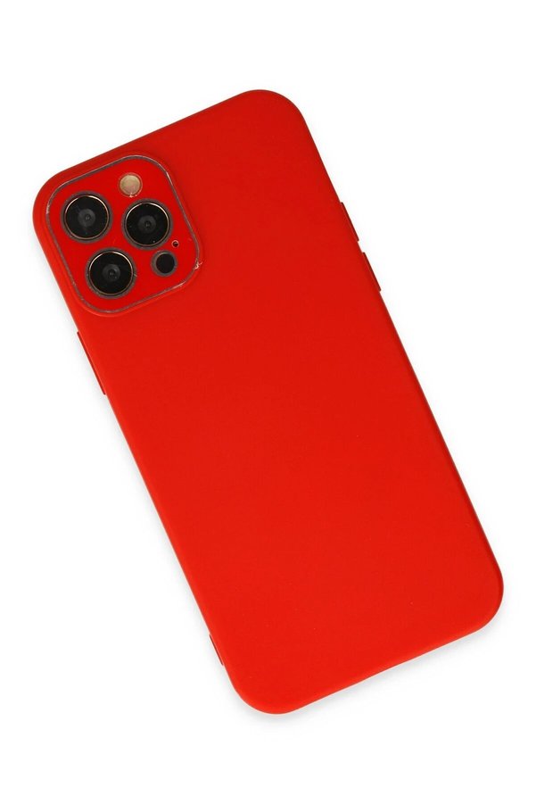 İphone 12 Pro Max Kılıf Lansman Glass Kapak - Kırmızı - Dropx9736-5763
