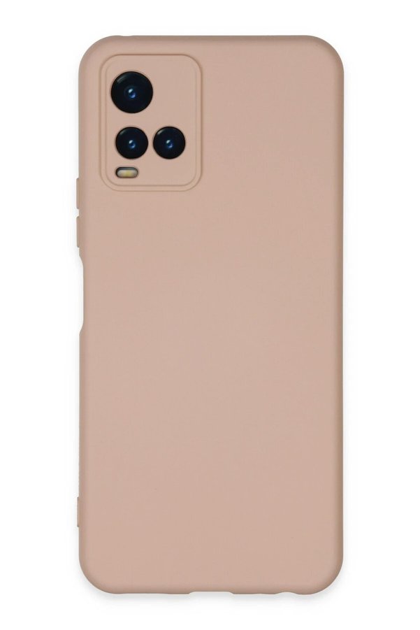 CepteToptan Vivo Y21S Kılıf Nano içi Kadife Silikon - Pudra - DROPX9240-6846