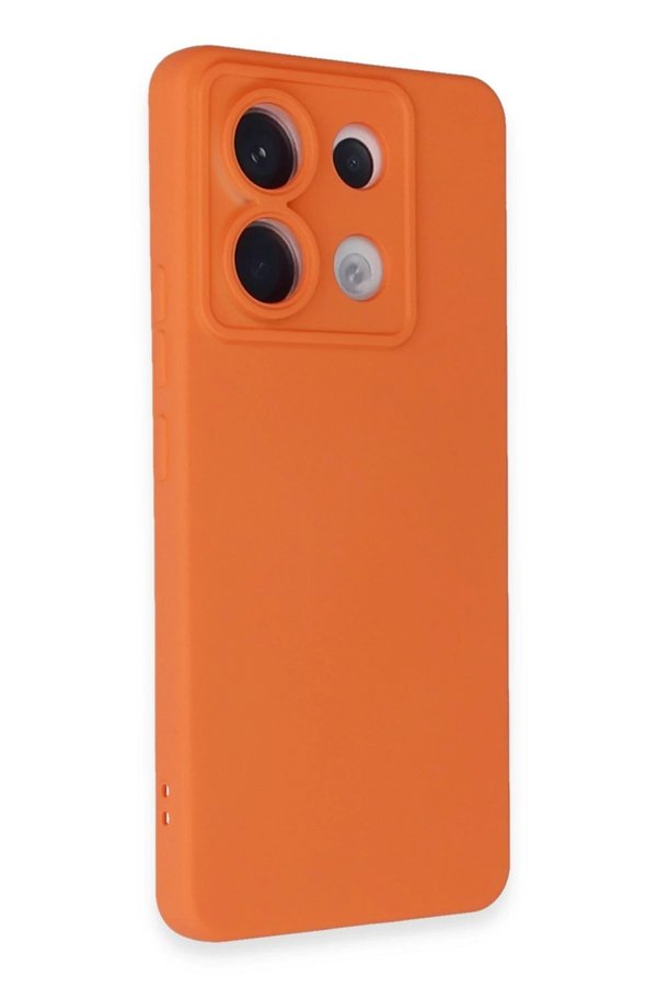 Xi̇aomi̇ Redmi̇ Note 13 Pro 5G Kılıf Nano İçi̇ Kadi̇fe Si̇li̇kon - Turuncu - Dropx8414-9129