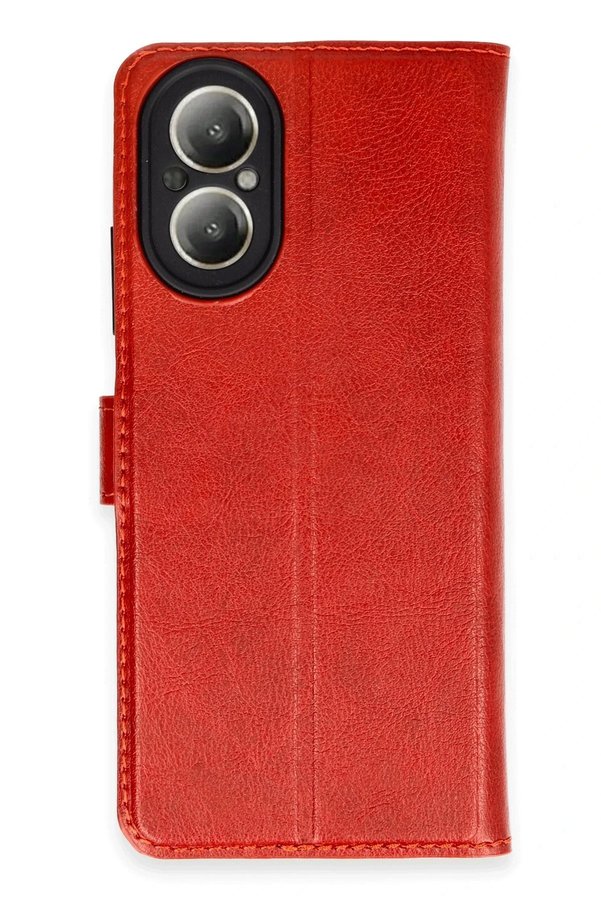 Realme 12 Li̇te Kılıf Trend S Plus Kapaklı Kılıf - Kırmızı - Dropx7164-6180