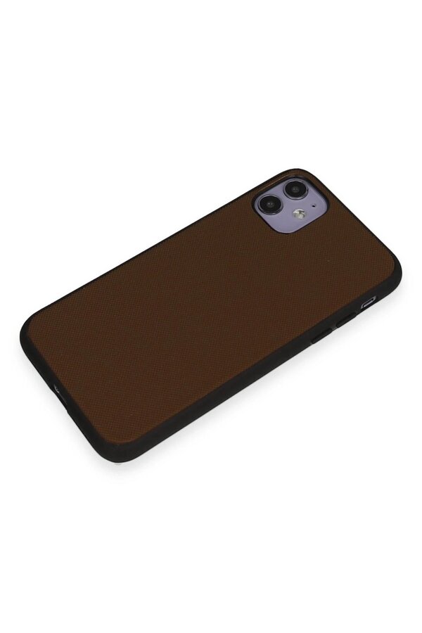 İphone 11 Kılıf Taft Kapak - Kahverengi̇ - Dropx8307-5191