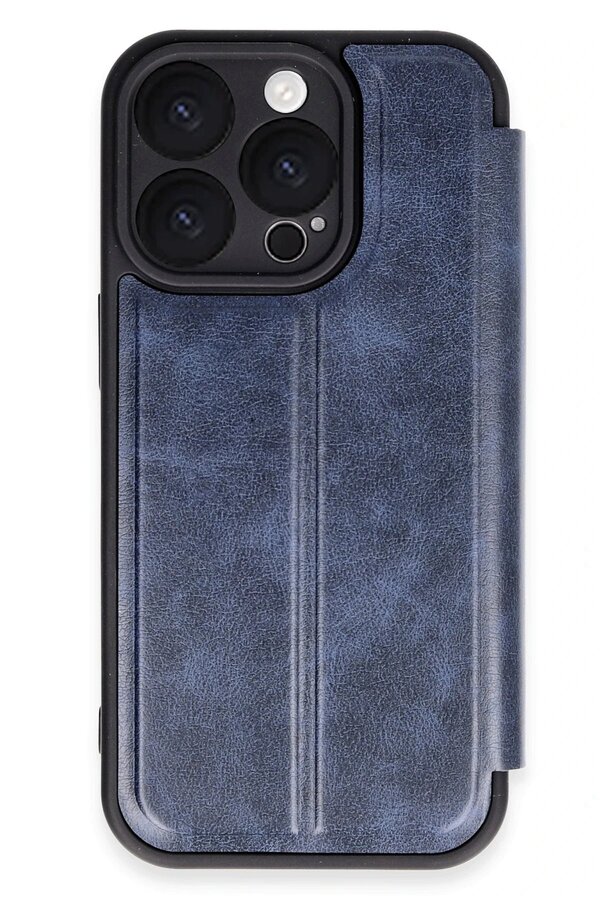 CepteToptan iPhone 16 Pro Kılıf Flip Cover - Lacivert - DROPX5384-3773