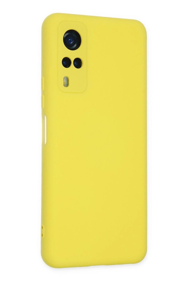 Vi̇vo Y53S Kılıf Nano İçi̇ Kadi̇fe Si̇li̇kon - Sarı - Dropx1119-2044