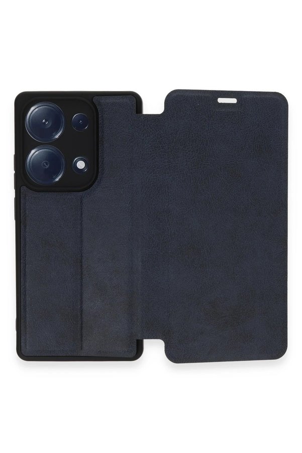 Xi̇aomi̇ Redmi̇ Note 13 Pro 4G Kılıf Fli̇p Cover - Laci̇vert - Dropx1020-5589