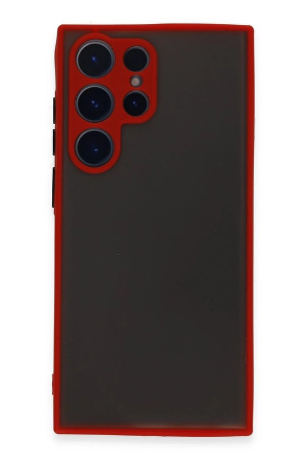 CepteToptan Samsung Galaxy S23 Ultra Kılıf Montreal Silikon Kapak - Kırmızı - DROPX9233-3150