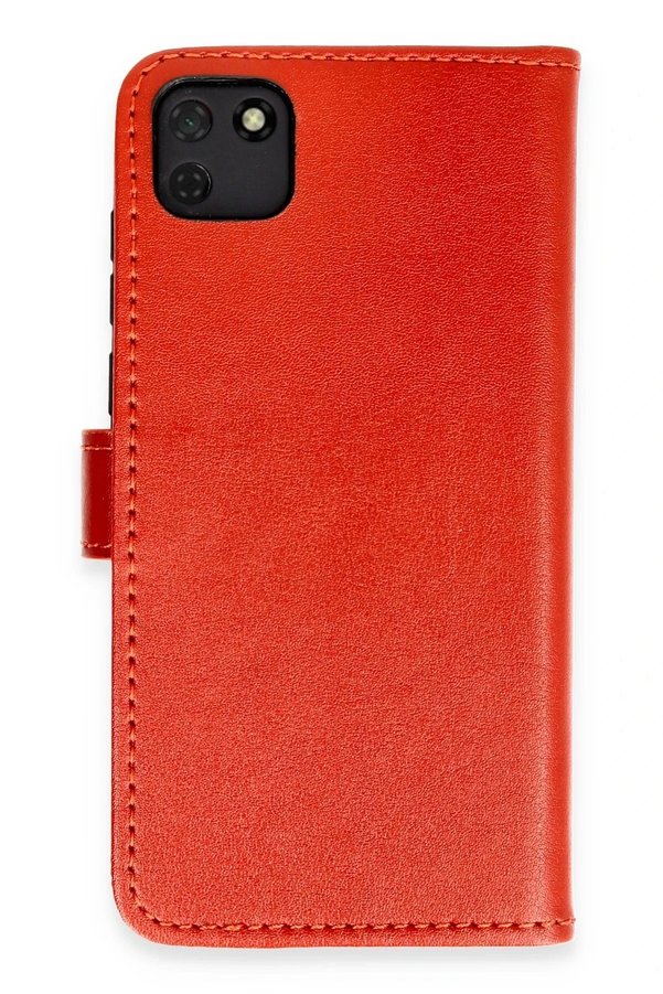 CepteToptan Huawei Y5P Kılıf Trend S Plus Kapaklı Kılıf - Kırmızı - DROPX5046-6350