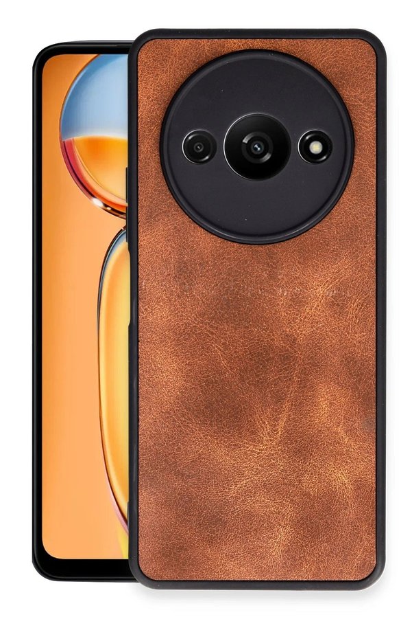 CepteToptan Xiaomi Redmi A3 4G Kılıf Aras Deri Kapak - Taba - DROPX3670-2392