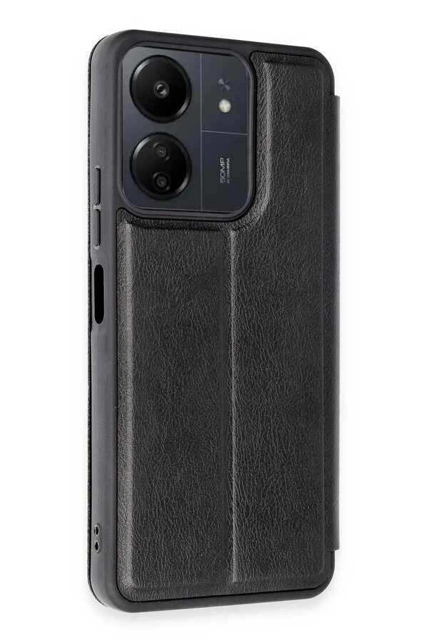 Xi̇aomi̇ Redmi̇ 13C Kılıf Fli̇p Cover - Si̇yah - Dropx4936-8990