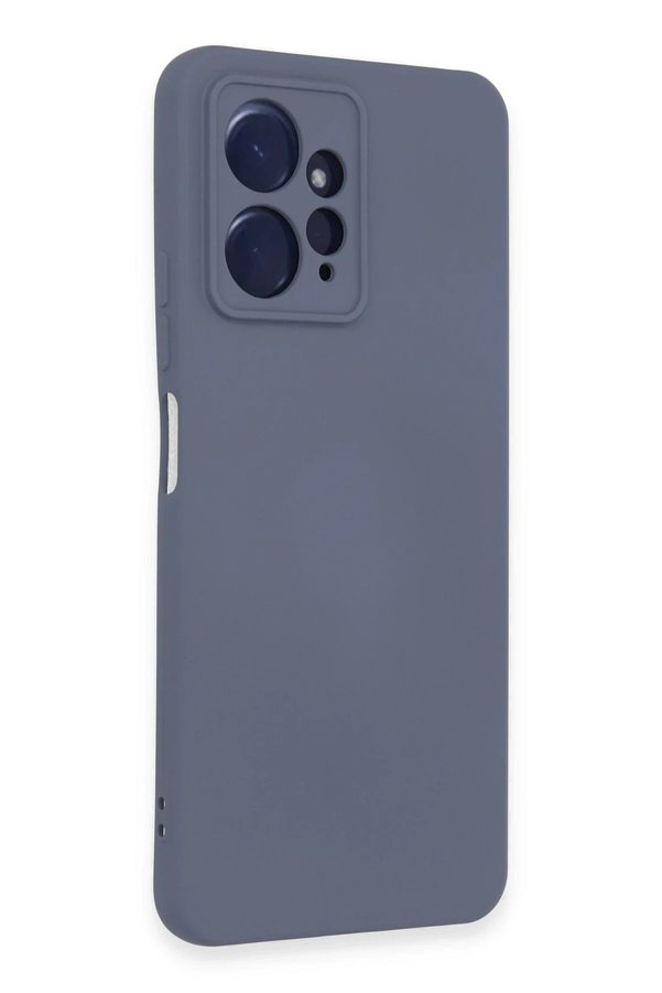 Xi̇aomi̇ Redmi̇ Note 12 4G Kılıf Nano İçi̇ Kadi̇fe Si̇li̇kon - Gri̇ - Dropx9287-8922