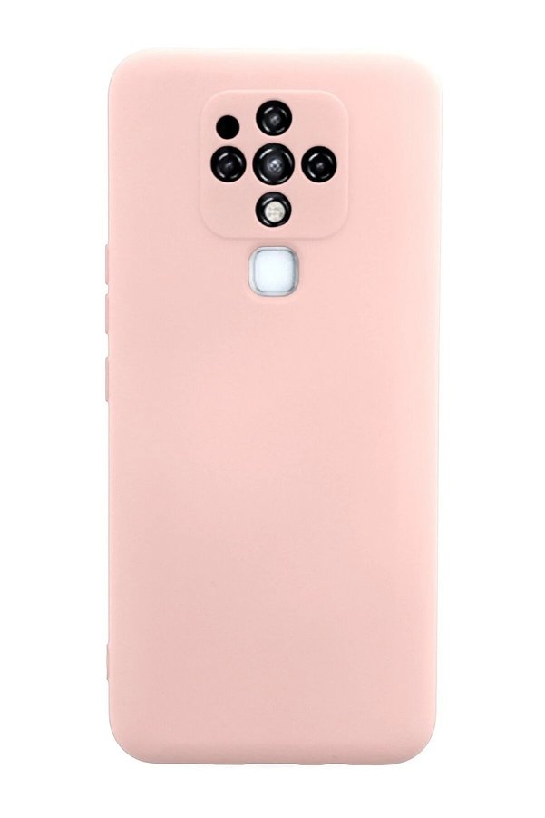 CepteToptan Tecno Camon 16 Kılıf Nano içi Kadife Silikon - Pudra - DROPX6790-7886