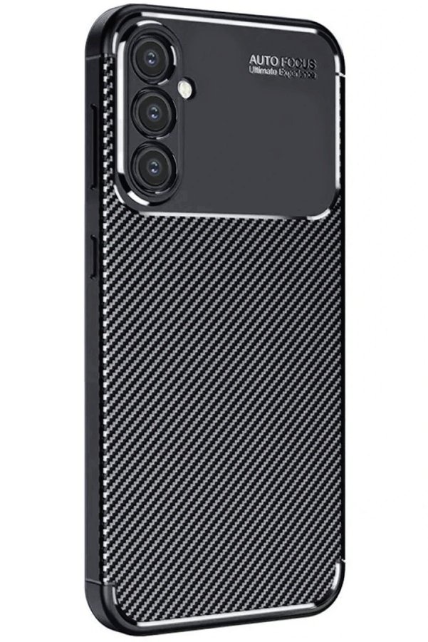 CepteToptan Samsung Galaxy S24 FE Kılıf Auto Focus Karbon Kapak - Siyah - DROPX3469-2219