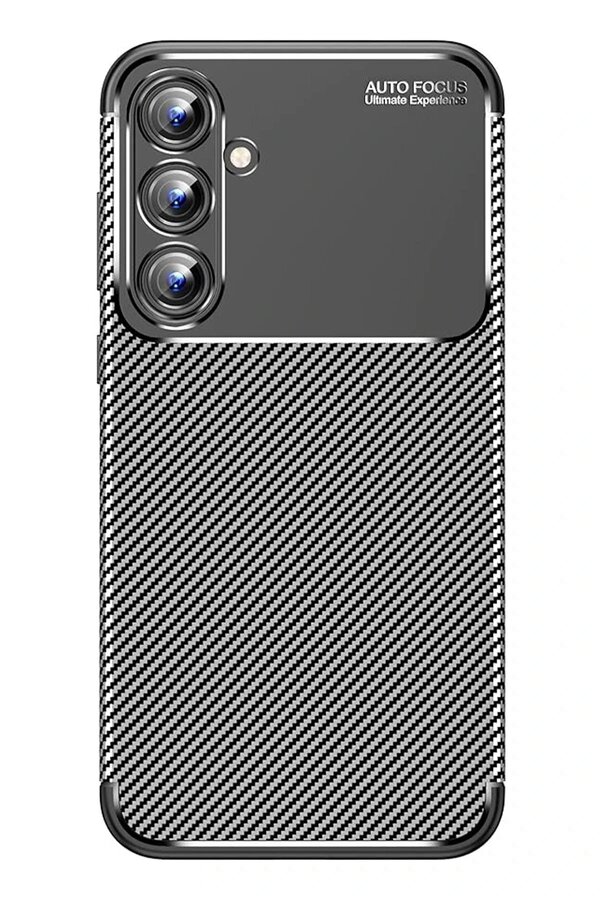 CepteToptan Samsung Galaxy A15 4G Kılıf Auto Focus Karbon Kapak - Siyah - DROPX5938-2186