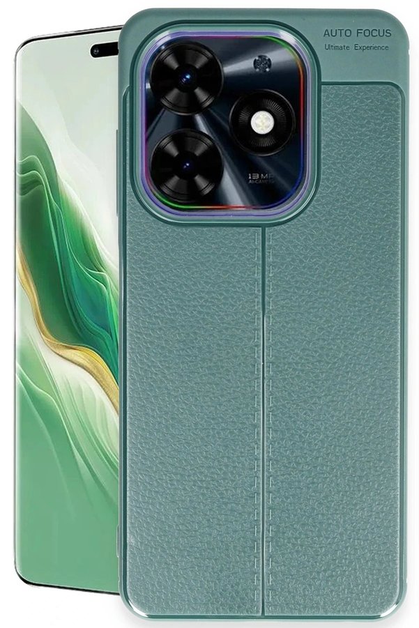 CepteToptan Tecno Spark Go 2024 Kılıf Auto Focus Kapak - Koyu Yeşil - DROPX4209-2309