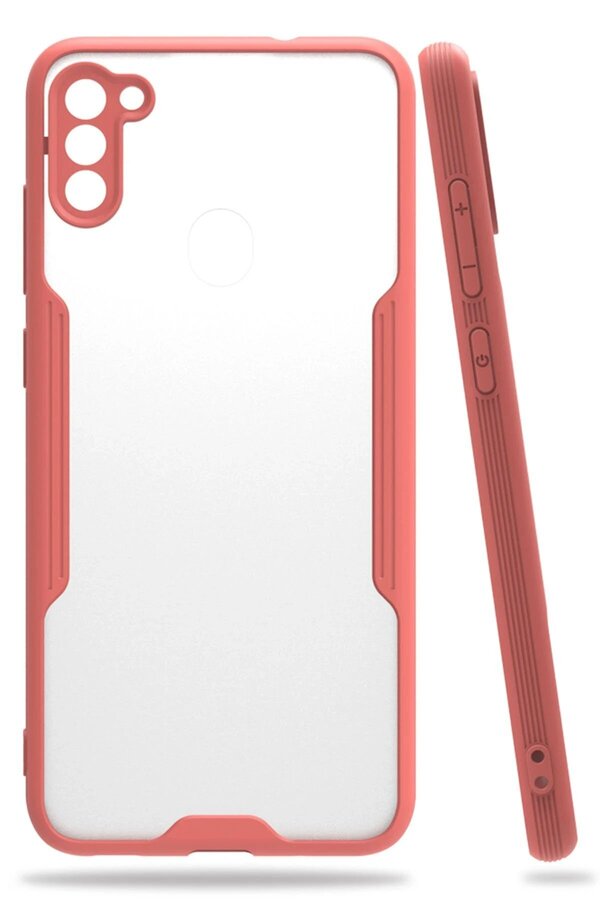 CepteToptan Samsung Galaxy A11 Kılıf Platin Silikon - Pembe - DROPX1114-6074