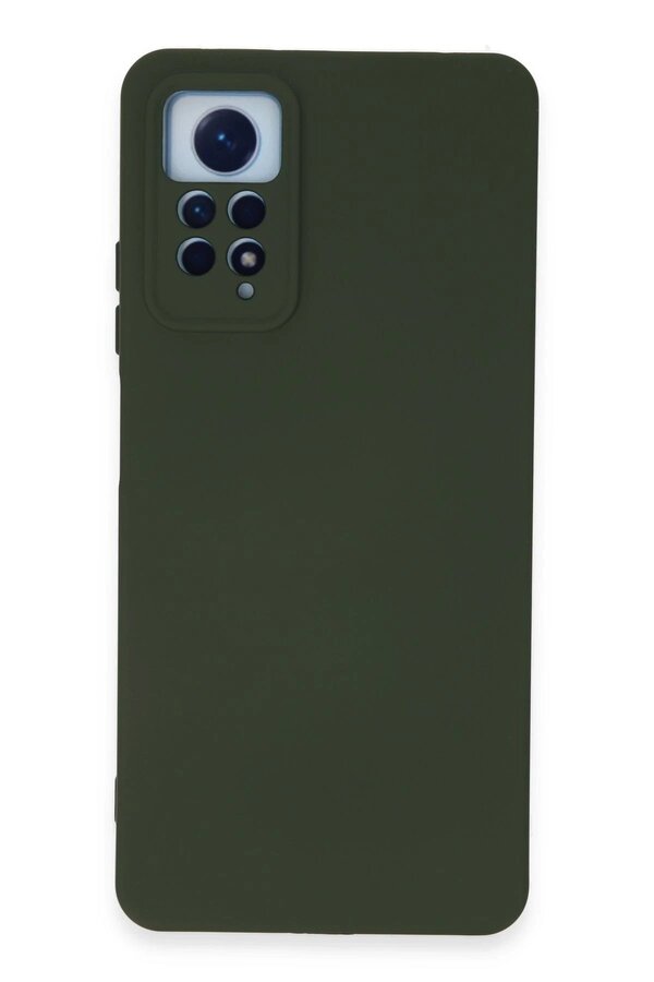 CepteToptan Xiaomi Redmi Note 12 Pro 4G Kılıf Nano içi Kadife Silikon - Koyu Yeşil - DROPX3030-3369