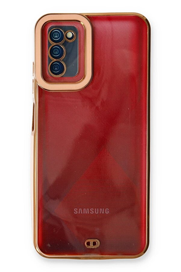 Samsung Galaxy A03S Kılıf Li̇va Lens Si̇li̇kon - Rose - Dropx9003-3951